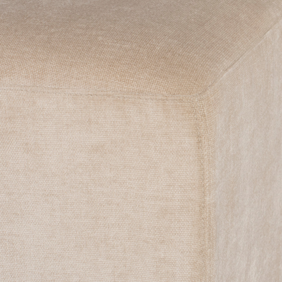 Lilou Almond Fabric Modular Sofa Ottoman