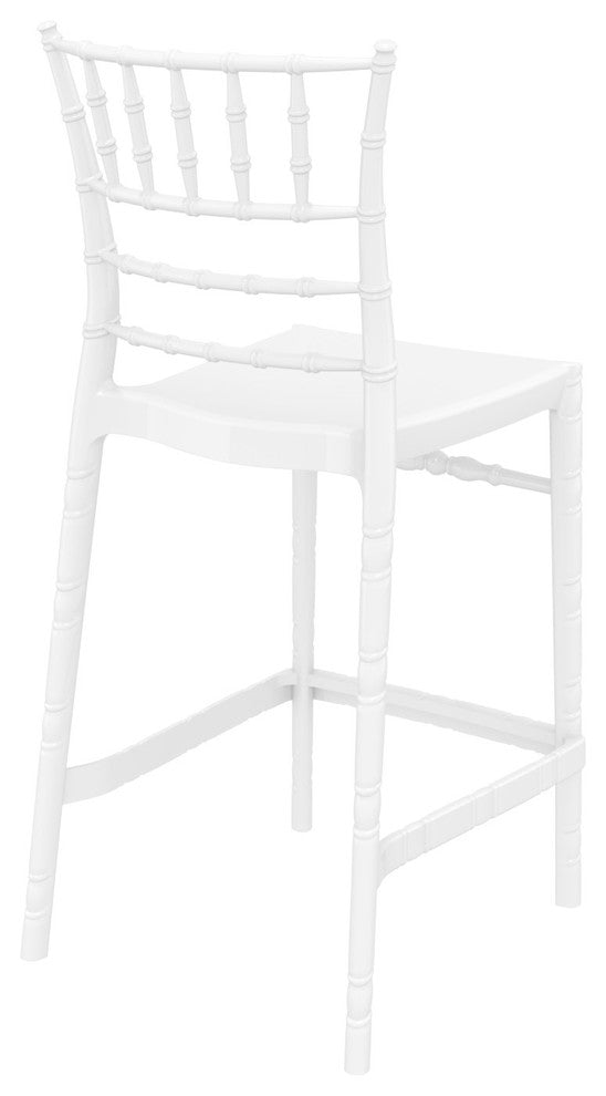 Compamia Elle Chiavari Counter Stools, Set of 2, White