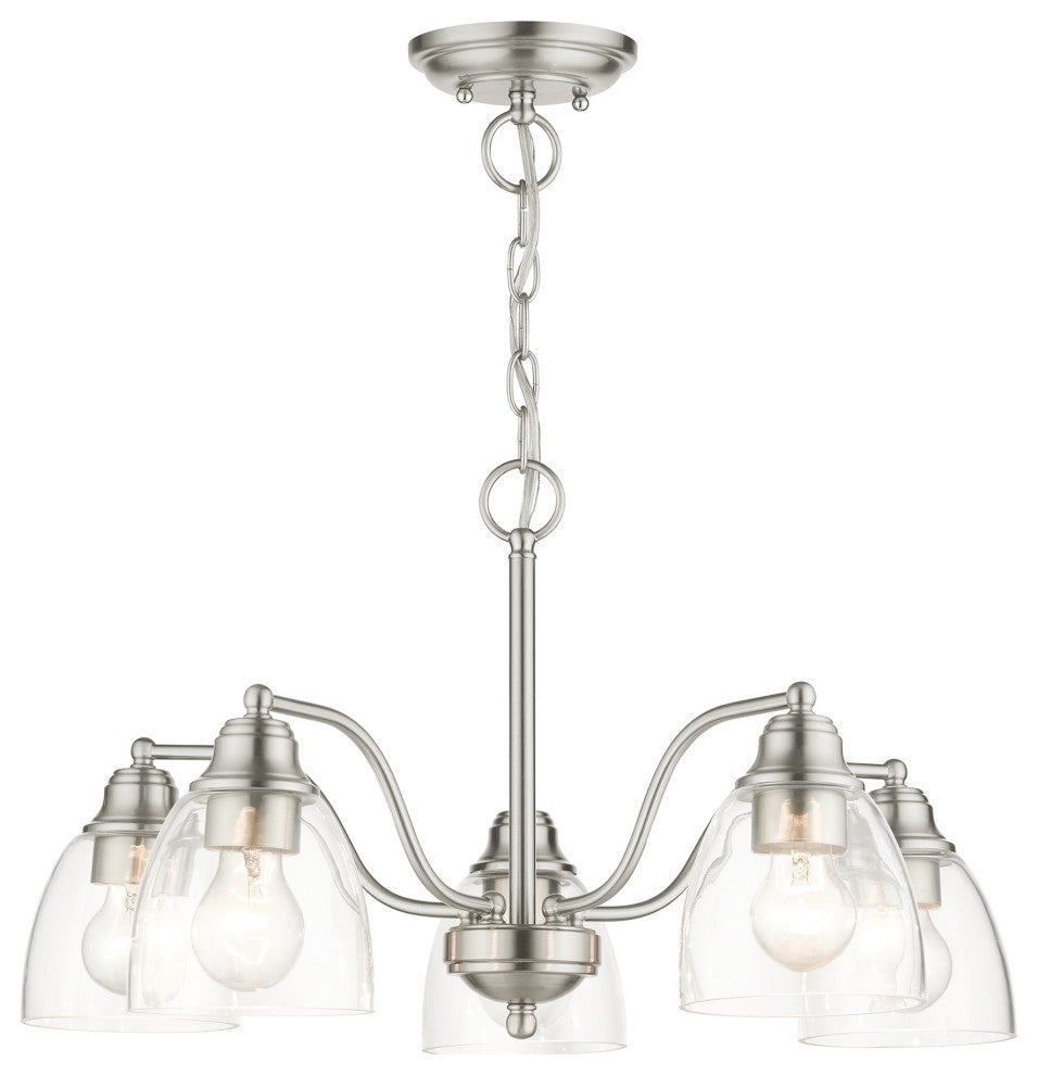 Brushed Nickel Transitional, Colonial, Chandelier