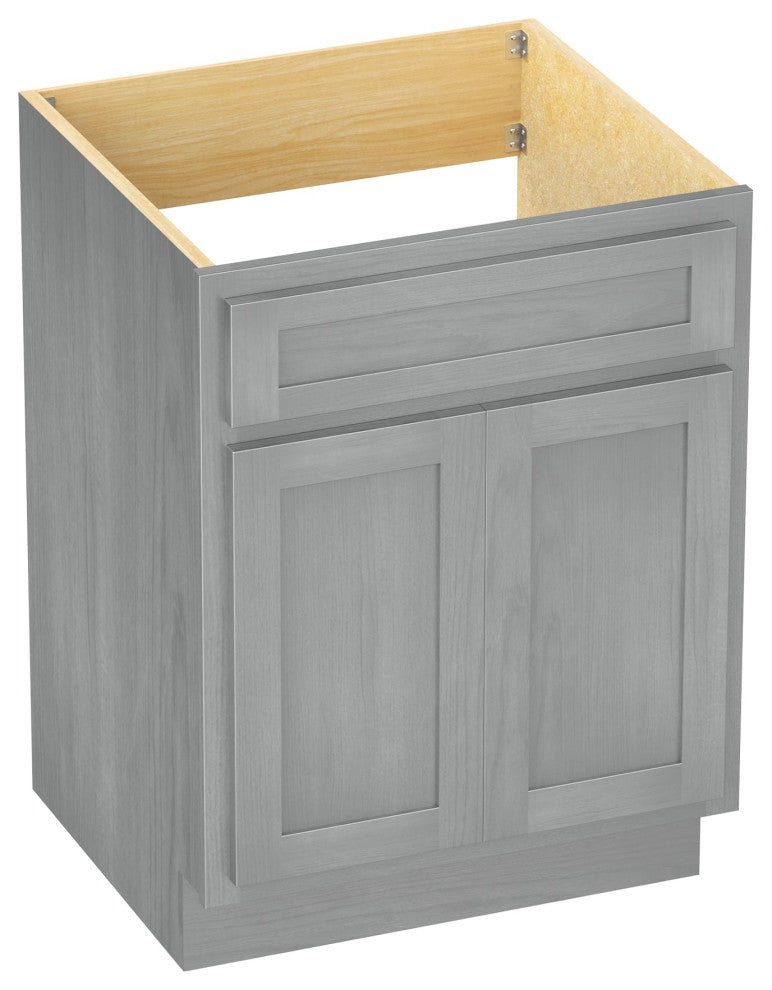 Vanity Art Vanity Base Cabinet, No Top, 24", Silver