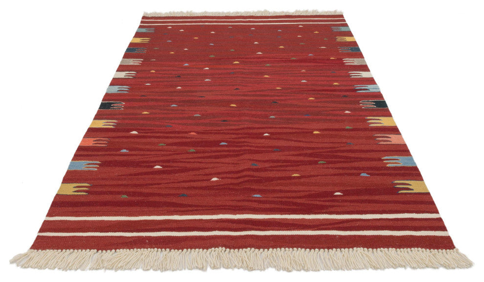New Handwoven Turkish Kilim Rug - 4'  x 6'  (48 in. x 72 in.)
