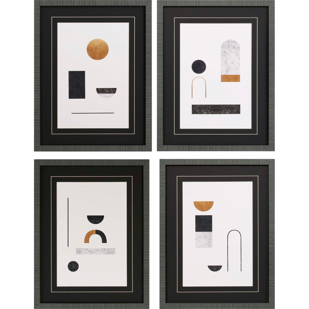 Abstract Luxe Art, 4-Piece Set