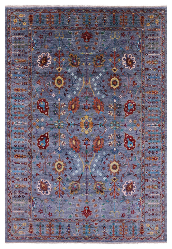 Hand Knotted Persian Tabriz Wool Rug 6' 10" X 9' 9" Q9823