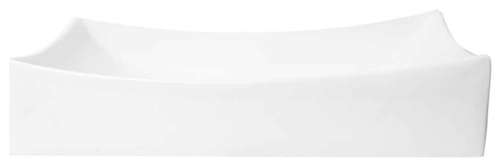 Alfi Brand Abc904 White 26" Fancy Rectangular Above Mount Ceramic Sink