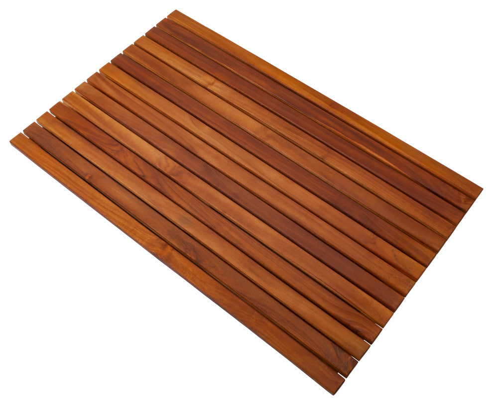 Nordic Style Oiled Teak Shower and Bath Mat 31.4"x19.6"