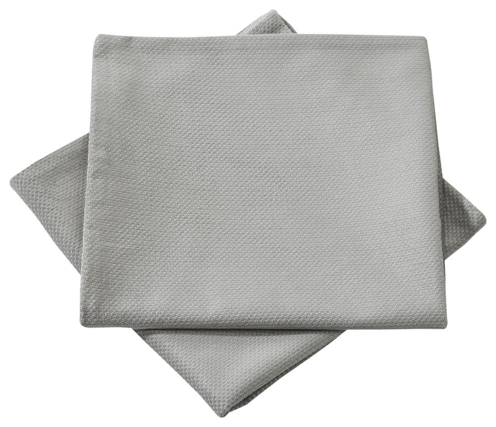 Milliken Plush Pillow Shell 2 Piece Set, Silver, 26" X 26"