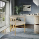 Marcello Upholstered Dining Chair, Stone, Velvet, Brushed Brass Finish