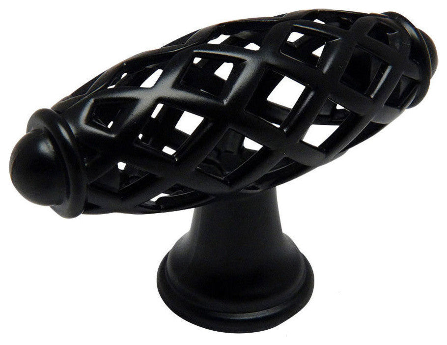 Cosmas 1749FB Flat Black Birdcage Cabinet Knob [25 PACK]