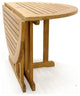 5-Piece Teak Set, 48" Butterfly Table, 4 Giva Chairs, Sunbrella Cushion, Teal
