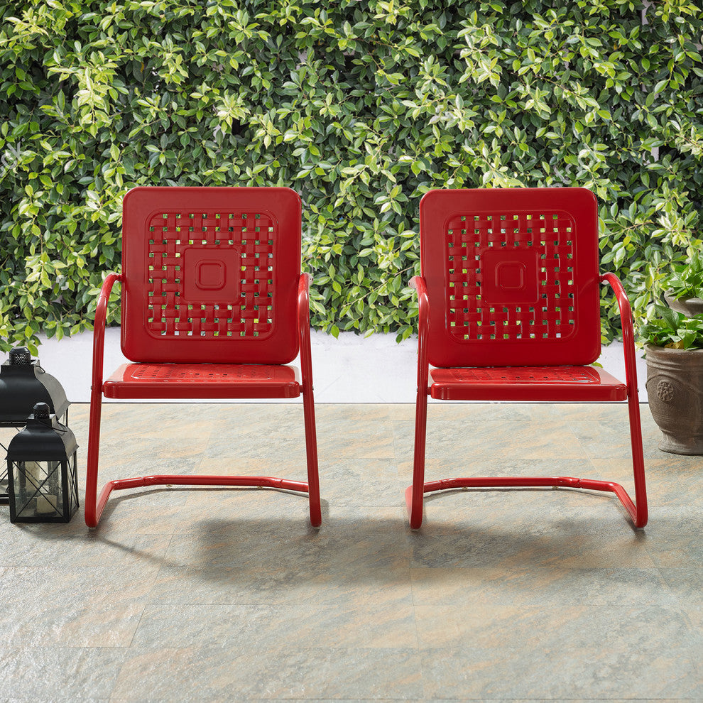 Bates Single Chairs, Set of 2, Red