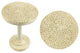 Coil Drapery Medallion Holdback, Gilded French White