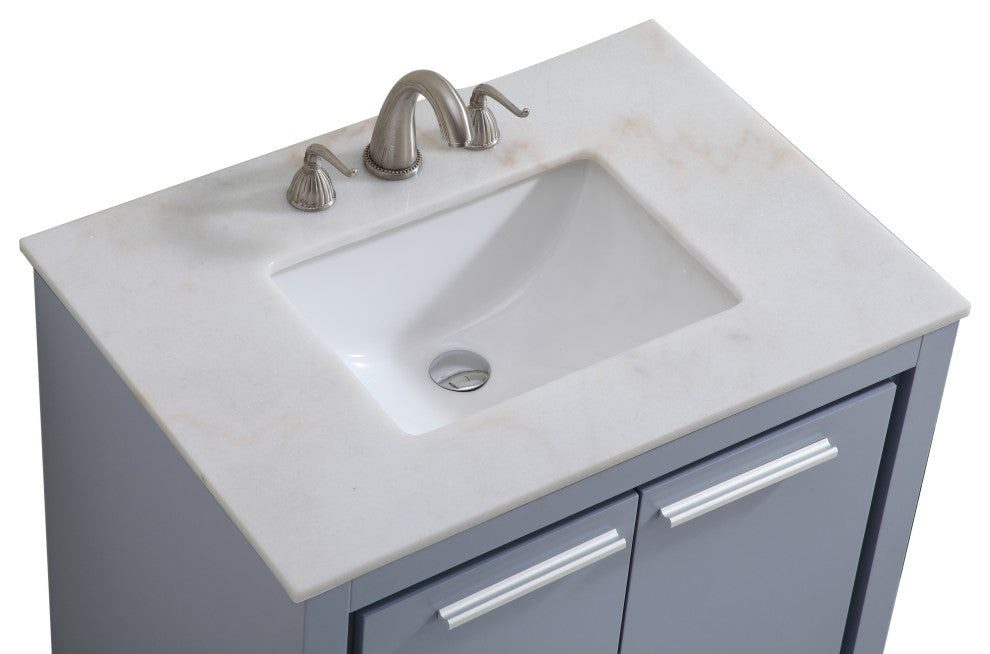 Filipo 30" Single Bathroom Vanity Set, Gray