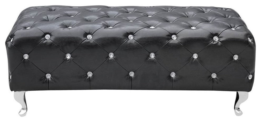Modern Classics Tufted Bench, Black