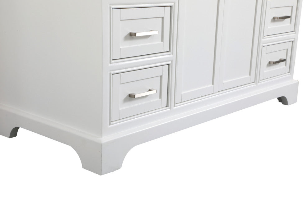 Amber Single Bathroom Vanity, Blue, White, 48"