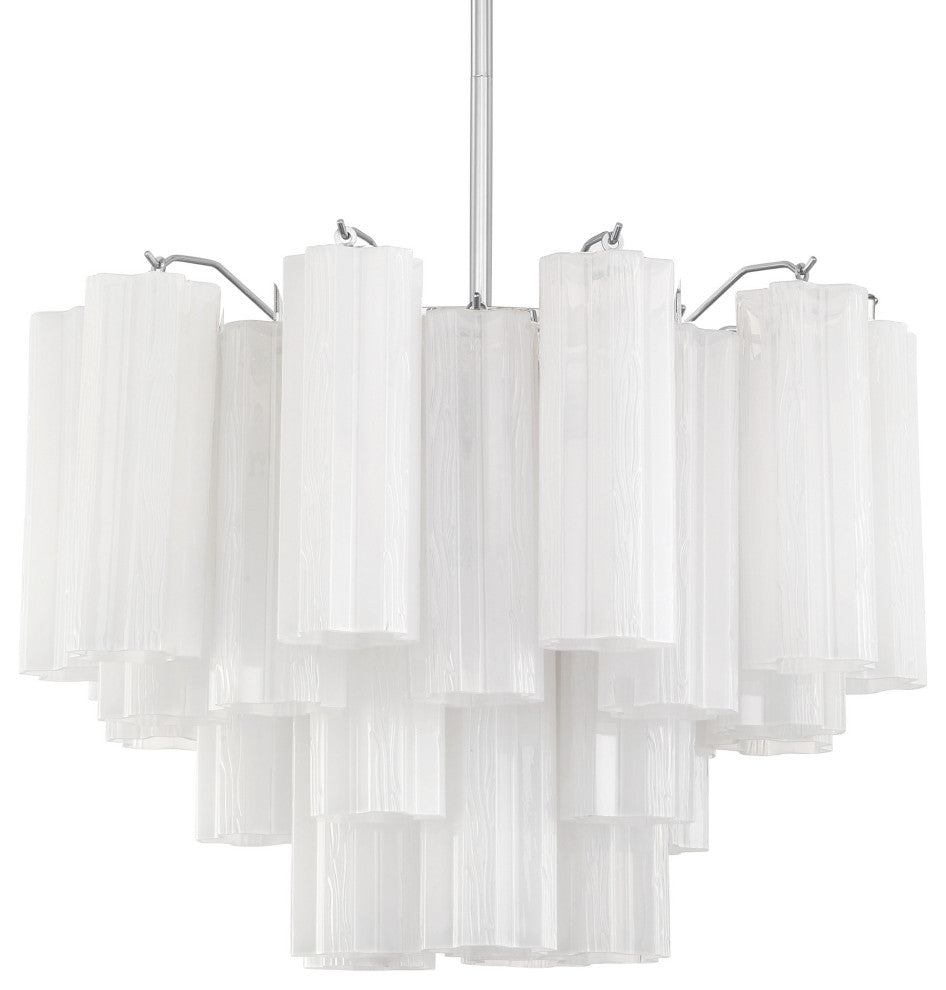 Crystorama Lighting Group ADD-306-WH Addis 6 Light 20"W Waterfall - Polished