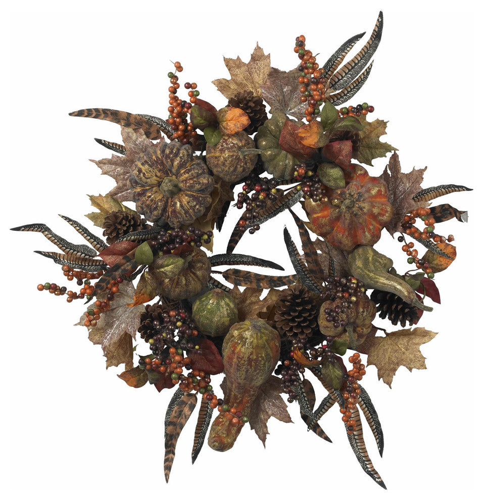 28" Autumn Pumpkin Wreath