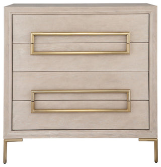 Beige dresser with gold hardware; different product not part of the Marico cabinet line (other).