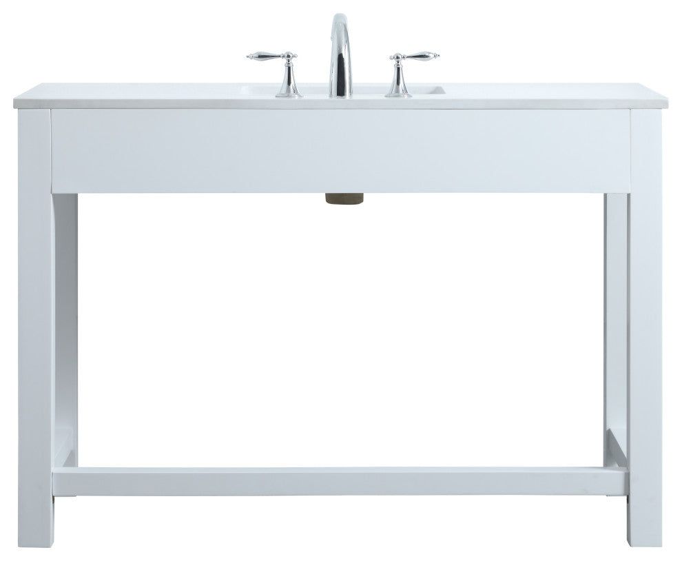 48" ADA Compliant Bathroom Vanity, White
