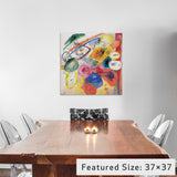 "Black Lines" Wrapped Canvas Art Print, 12x12x1.5