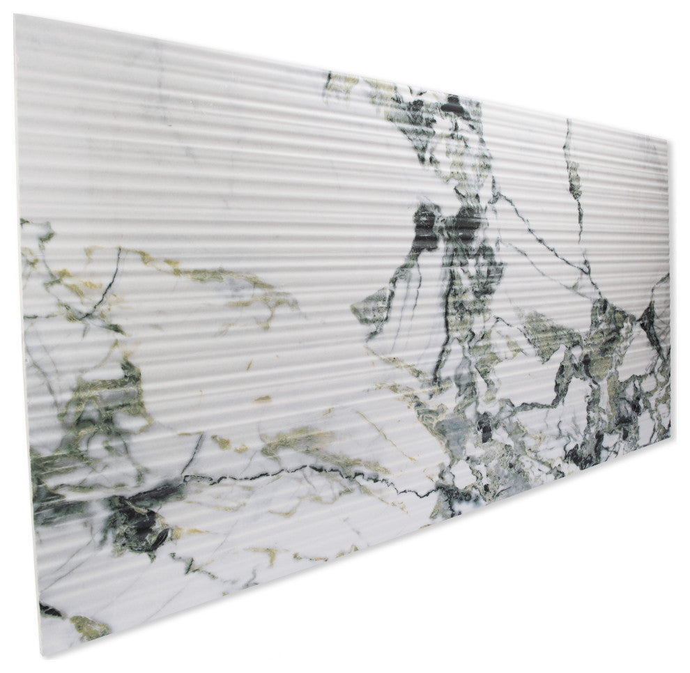 Touche Pleated Deco Jade Porcelain Floor/Wall Tile