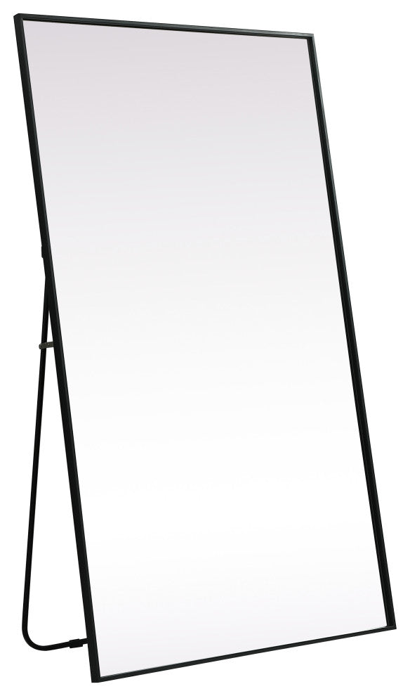 Metal Frame Rectangle Full Length Mirror 36X60 Inch, Black