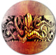 Octopus Sketch In Yellow Shade, Animal Digital Disc Metal Artwork, 11"