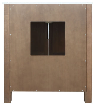 Ziva 30 Barnwood SG Vanity, Cultured Marble Top, Square Sink, 28 Mirror, Faucet