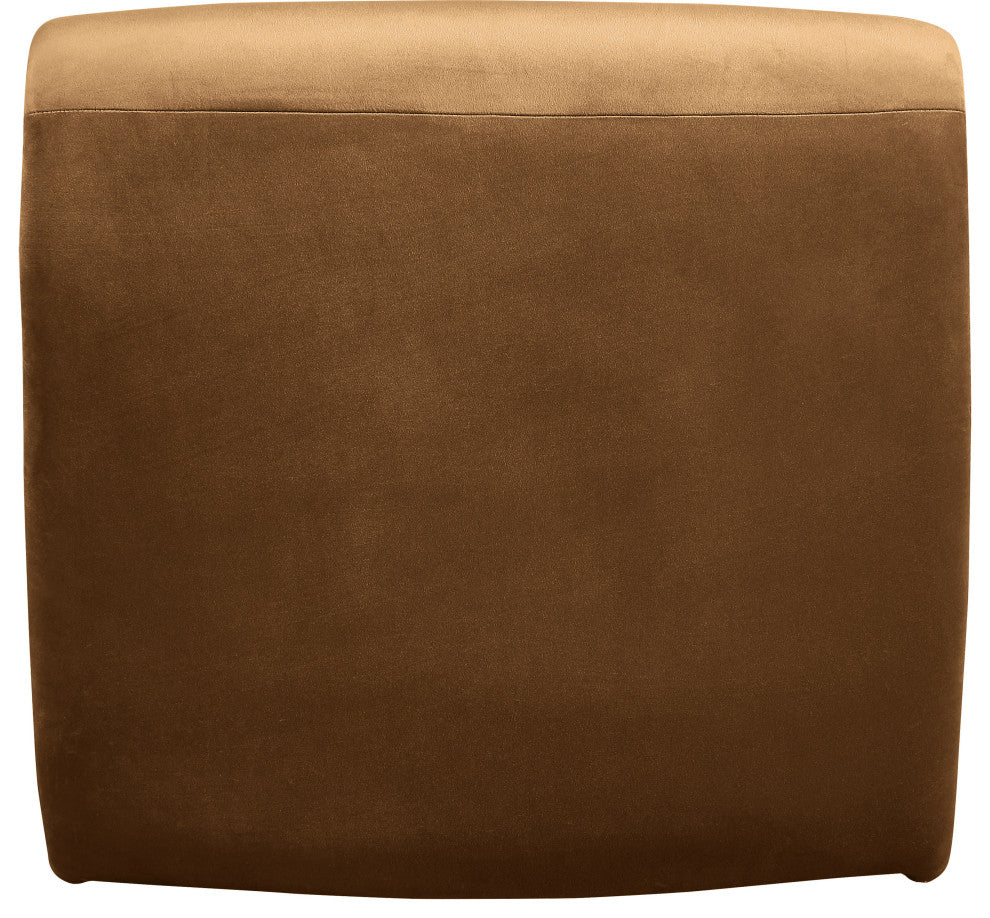 Nouveau Upholstered Chair, Saddle, Velvet