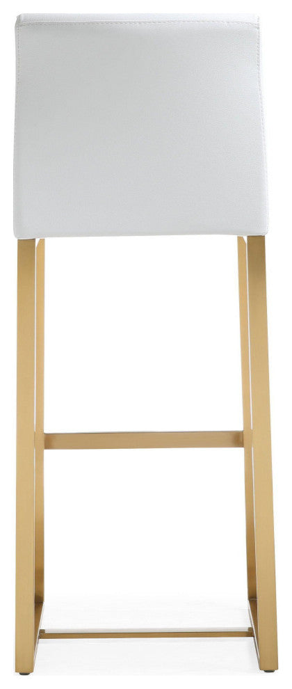 Denmark White Gold Steel Barstool (Set of 2) - White