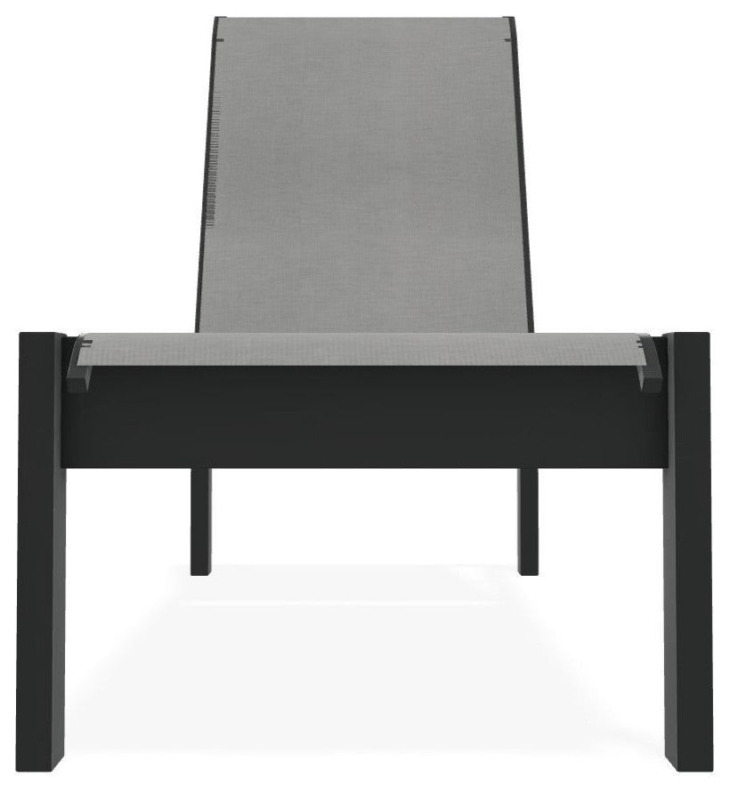 Leeward Sling Stackable Outdoor Chaise Lounge, Alloy/Graphite