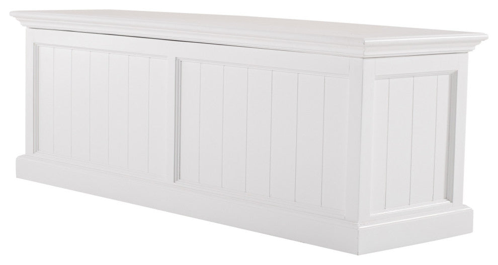 Classic White Paneled Storage Chest