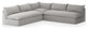 Grant Outdoor 3 Pc Sectional-Faye Ash