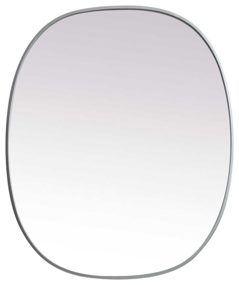 Elegant Lighting MR2B3036 Brynn 30" W x 36" H Modern Oval - Silver