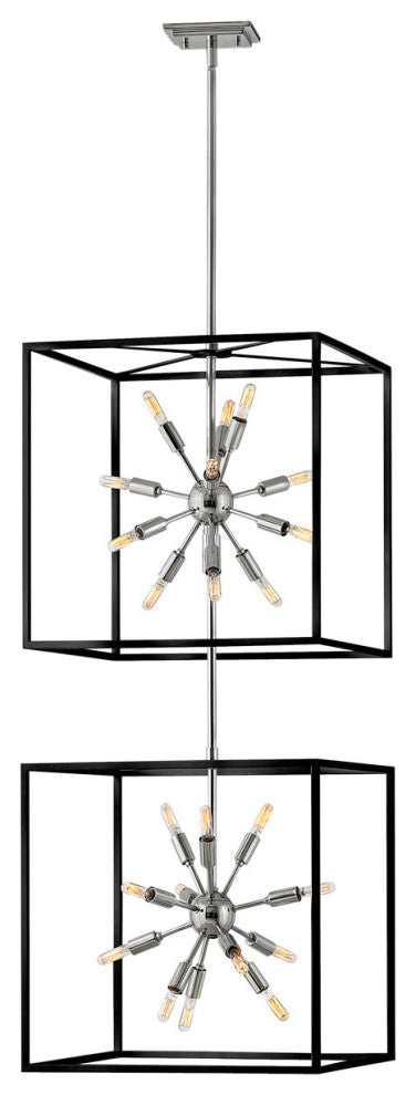 Hinkley Aros 24 Light Chandelier 46316BLK-PN