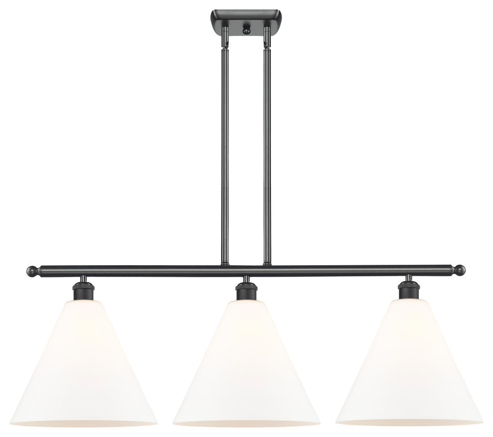 Innovations 516-3I-BK-GBC-121-LED 3 Light Island Light, Matte Black