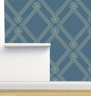 Diamond Air Force Blue Wallpaper by Monor Designs, 24"x72"