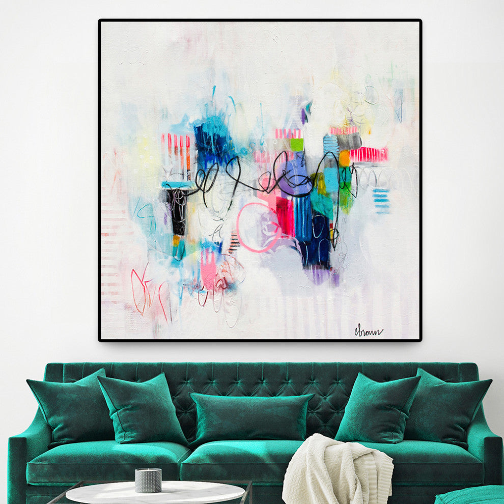 "Possibilities of the Heart" Oversized Framed Canvas, 45" x 45"