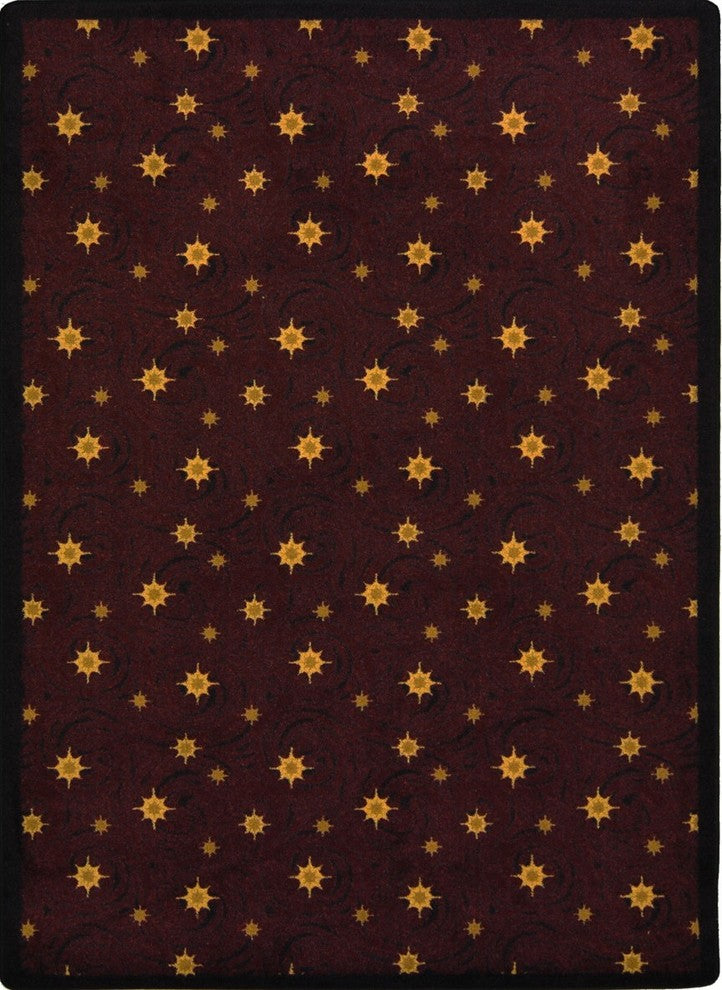 Any Day Matinee Rug, Milky Way, Burgundy, 5'4"x7'8"