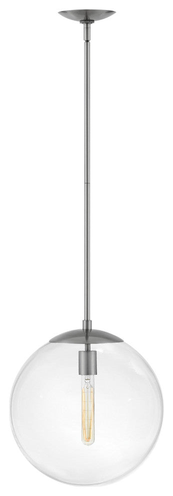 Hinkley Lighting 3744 Warby 1 Light 14"W Pendant - Black / Frosted