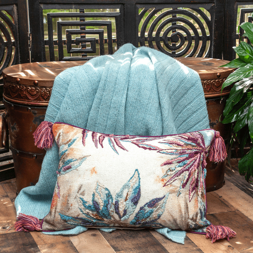 14"x20" Multicolor Cotton Throw Pillow
