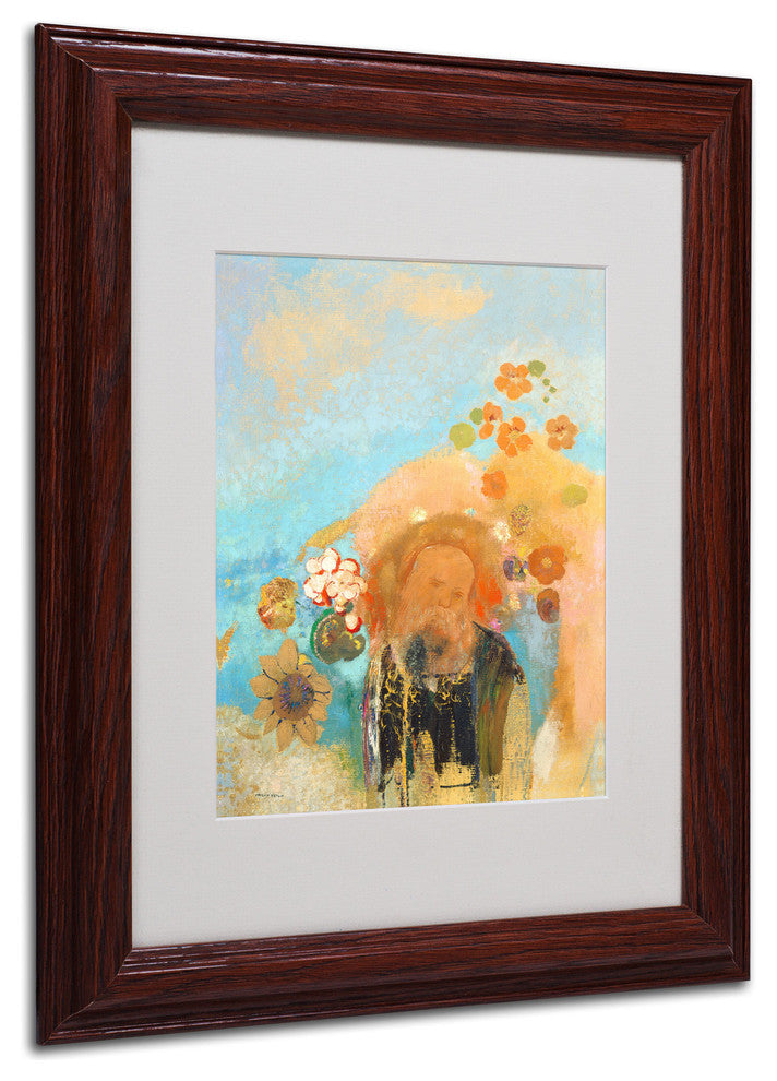 'Evocation of Roussel, 1912' Matted Framed Canvas Art by Odilon Redon