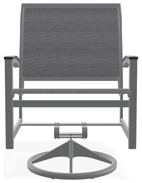 Bazza Sling Outdoor Swivel Rocker, Augustine Pewter/Graphite