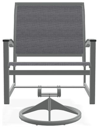 Bazza Sling Outdoor Swivel Rocker, Augustine Pewter/Graphite