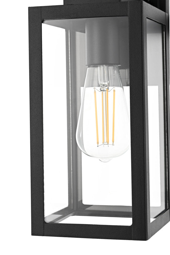 Home Living 13" Outdoor Wall sconce, Black