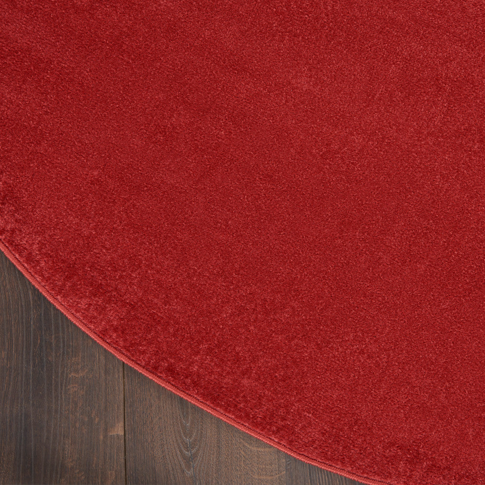 Nourison Essentials 6' x Round Brick Red Outdoor Area Rug