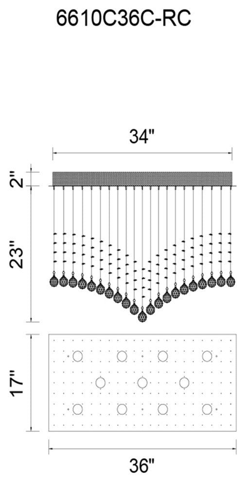Twinkle 11 Light Flush Mount With Chrome Finish