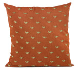 Plutus Red Beaded Motif Luxury Throw Pillow, 18"x18"