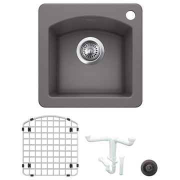 Blanco KA-440205 Diamond 15" Dual Mount Single Basin Granite - Cinder