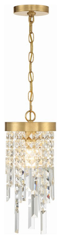 CRYSTORAMA Winfield 1 Light Antique Gold Pendant