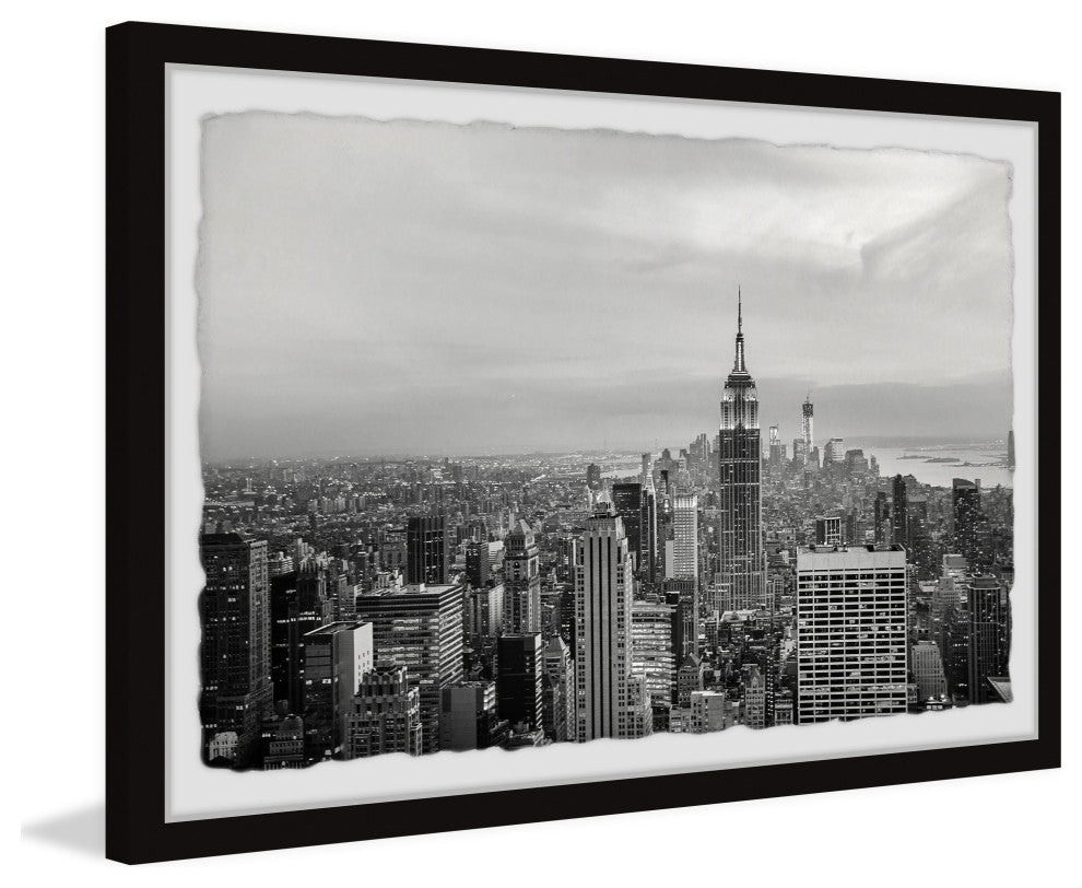 "NYC High-Rise" Framed Painting Print, 18x12